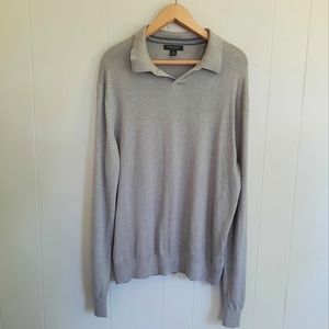 Banana Republic lightweight sweater johnny collar silk cotton cashmere b…